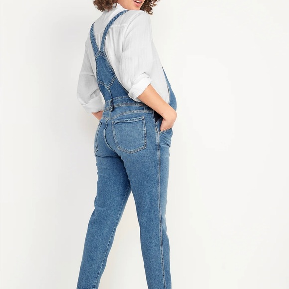 Denim Maternity Overalls in Color Suki - Picture 2 of 16